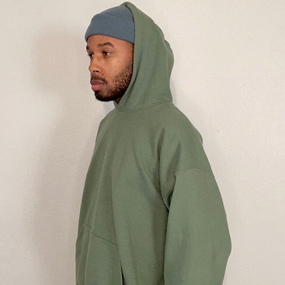 Gildan olive green hoodie Clearance